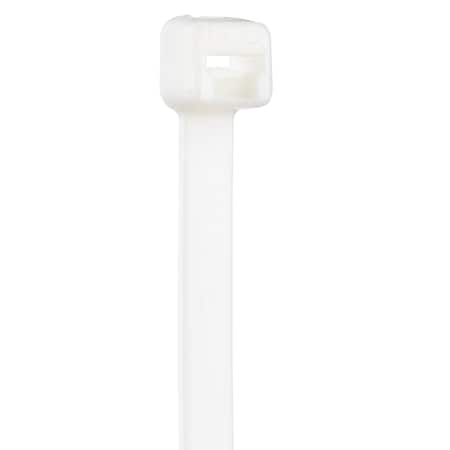 Panduit Cable Tie, 11-1/2 in L, 3 in Max Bundle Dia., White, Nylon 6/6, 40 lb Strength, 1000 PK PLT3I-M10